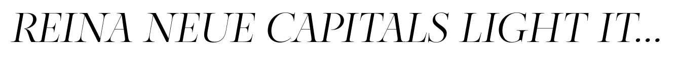 Reina Neue Capitals Light Italic